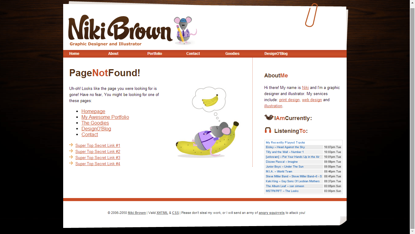 Niki Brown thiet ke web 404