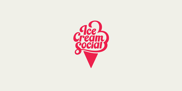 Ice Cream Social thiet ke logo nha hang