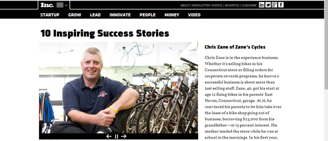 Inc; Story on Chris Zane cycles cach thiet ke web
