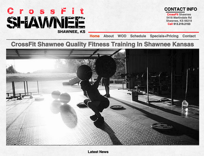 thiet ke web Crossfit Shawnee 