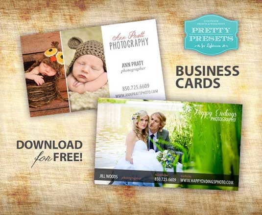 Free business card template photocard