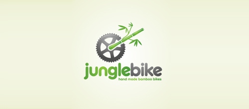 thiet ke logo xe dap junglebike logo