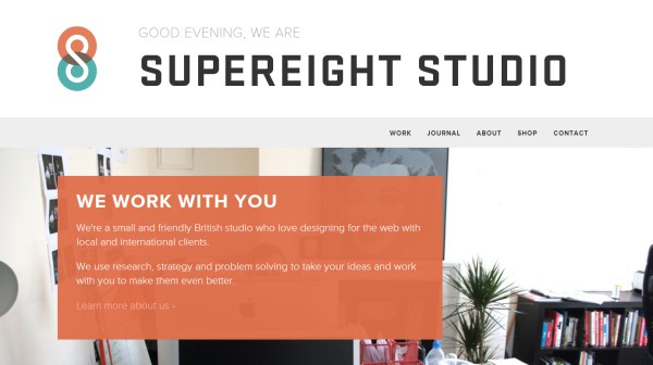 thiet ke web flat design Supereight Studio