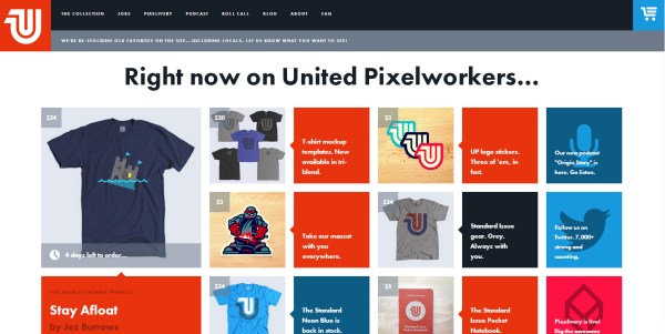 thiet ke web flat design United Pixelworkers