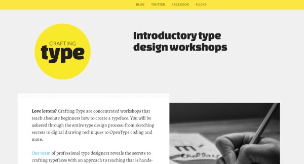 thiet ke web flat design Crafting Type