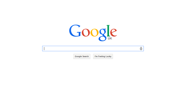 Google homepage whitespace thiet ke web