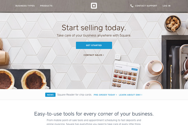 square thiet ke web startup