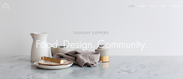 sunday suppers thiet ke web