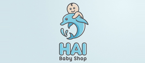Hai Baby Shop thiet ke logo