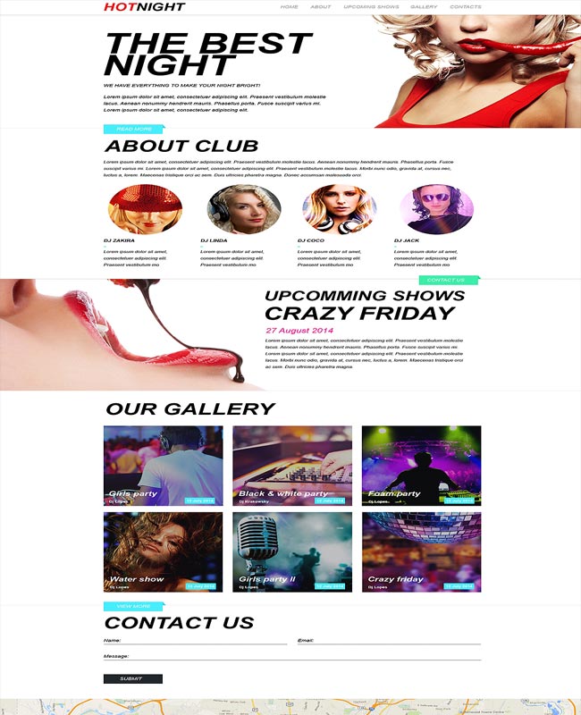HotNight - Night Club HTML5 Muse thiet ke website chuyen nghiep