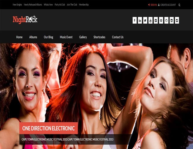 Night Rock - Dance Party HTML5 thiet ke website chuyen nghiep