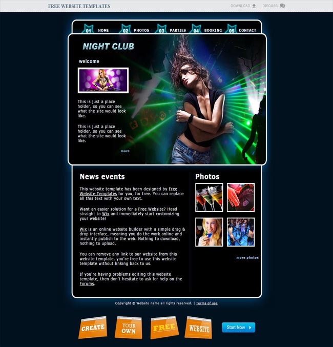 NightClub2 - Html5 thiet ke website mien phi