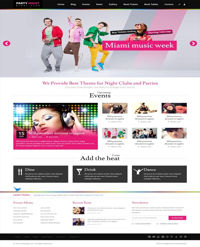 Party Night -Night Events Night Club HTML5 thiet ke website chuyen nghiep