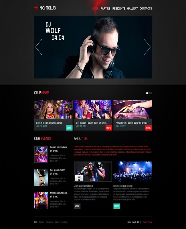 Plus NightClub - Responsive Night DJ Party thiet ke website chuyen nghiep