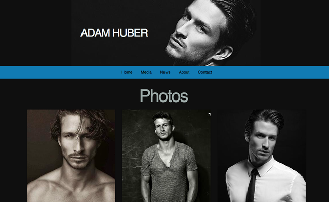 thiet ke website portfolio adam huber