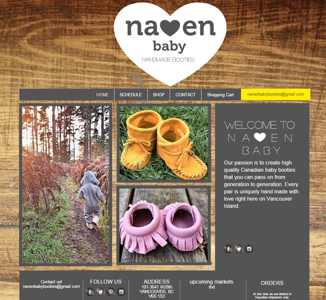 Naven Baby thiet ke website ban hang 