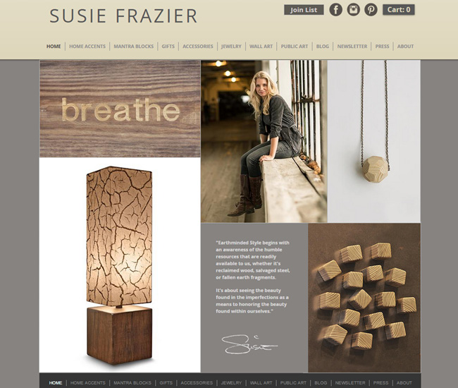 Susie Frazier thiet ke website ban hang 