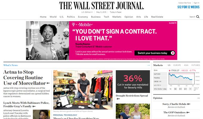 the wall street journal thiet ke web chuyen nghiep