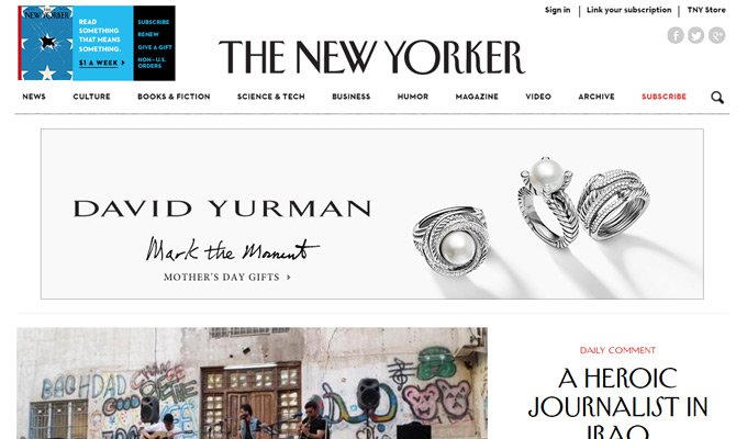 the new yorker magazine website