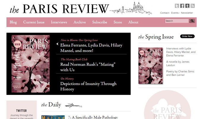 the paris review website magazine
