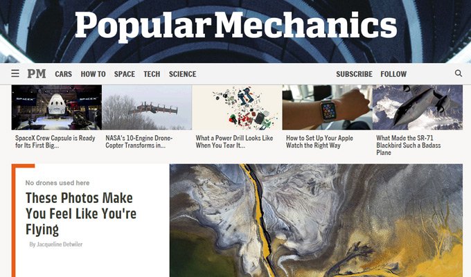 popular mechanics website magazine homepage