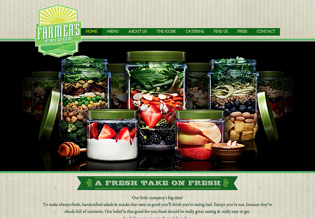 Farmer's Fridge hiet ke logo website