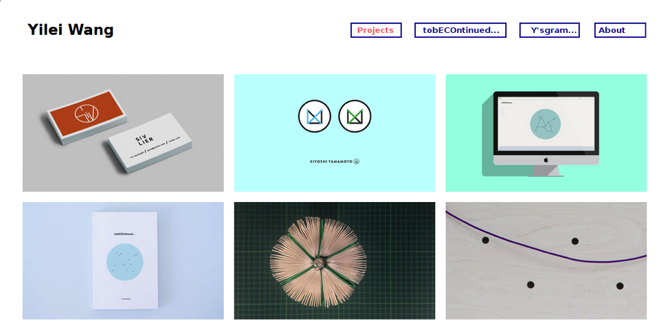 yilei wang thiet ke website minimal