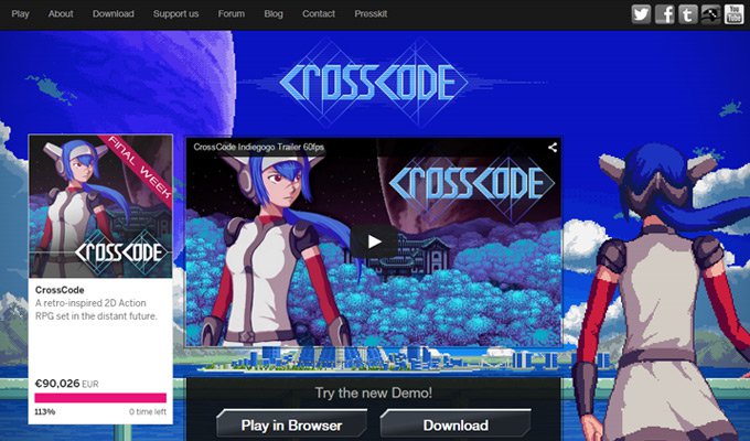 cross code website hthiet ke website game 
