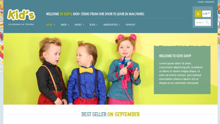 7 kidshop thiet ke website ban hang mien phi