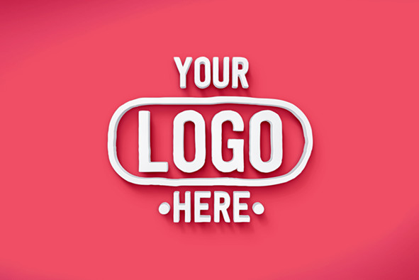 Logo-Text-3D mock up mien phi cho thiet ke logo