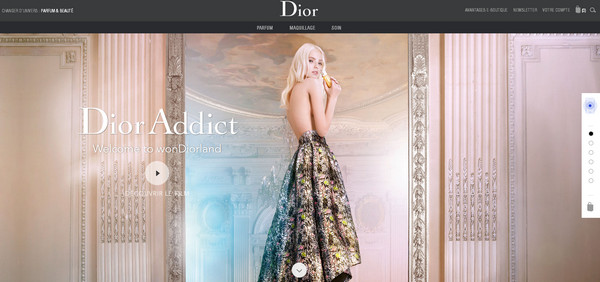 Những thiết kế website tuyệt đẹp từ Pháp - Kinh đô thời trang và nghệ thuật Dior thiet ke website dep