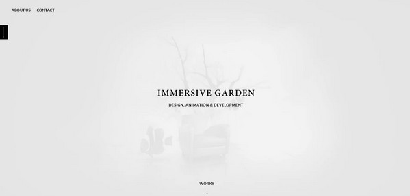 Immersive Garden thiet ke website dep