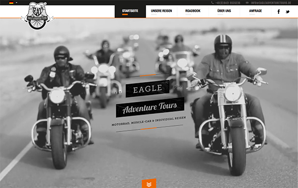 Đẹp ngây ngất với bộ sưu tập những cung đường cuộc sống trên website Harley Touren thiet ke website dep