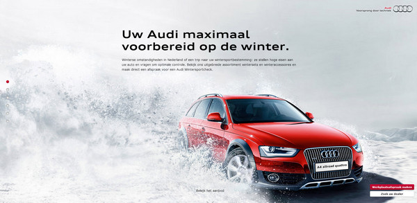 Đẹp ngây ngất với bộ sưu tập những cung đường cuộc sống trên website Special Audi thiet ke website dep