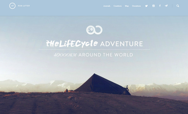 Đẹp ngây ngất với bộ sưu tập những cung đường cuộc sống trên website The Lifecycle Adventure thiet ke website dep