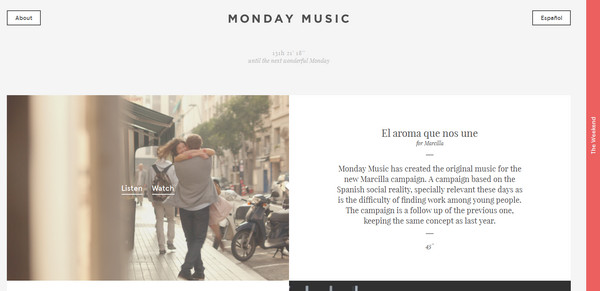 Monday Music thiet ke website dep