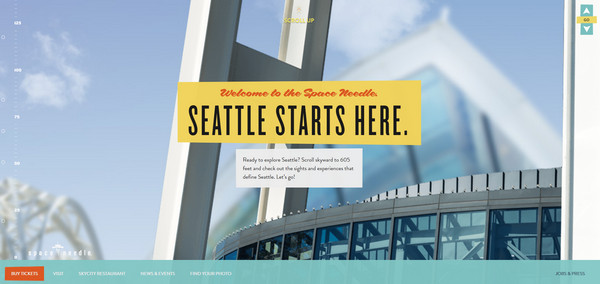 space needle thiet ke web typography