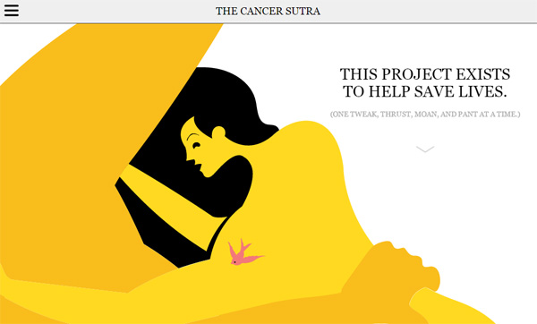 The Cancer Sutra tagline trong thiet ke web