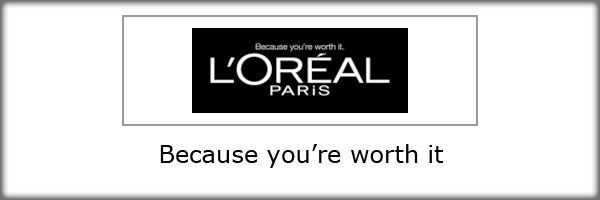 Cách dùng tagline (khẩu hiệu) thông minh làm tăng đẳng cấp website L'Oreal tagline trong thiet ke web
