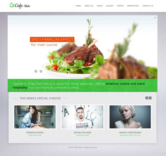 Cafe Slide - thiet ke website cafe