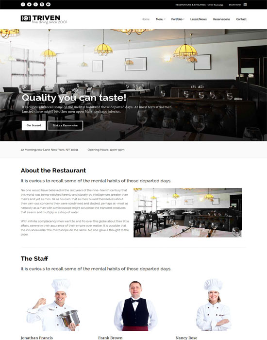 Triven - thiet ke website cafe