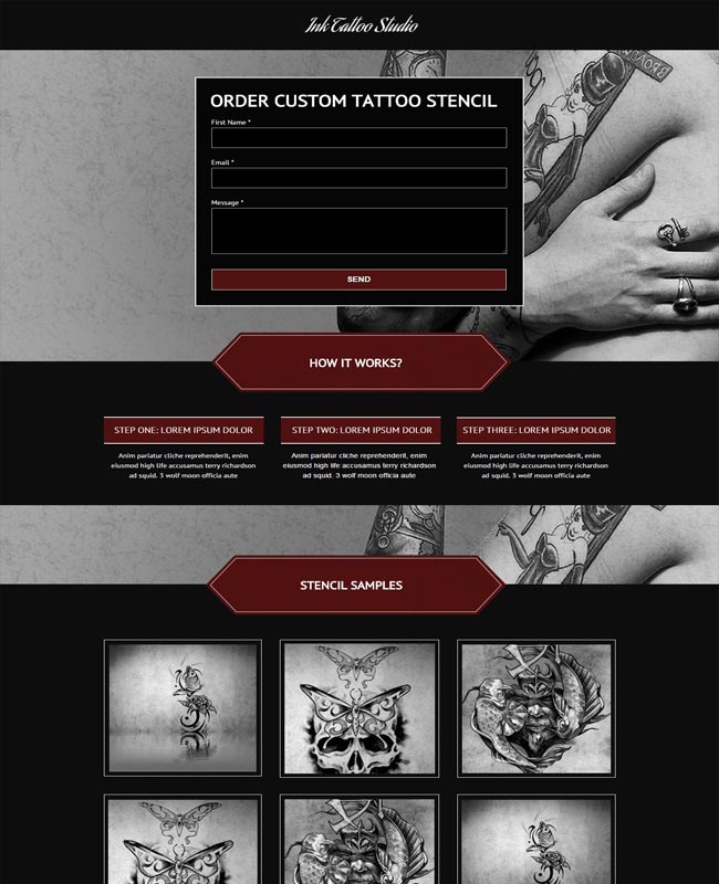 ink custom stencils thiet ke website dep