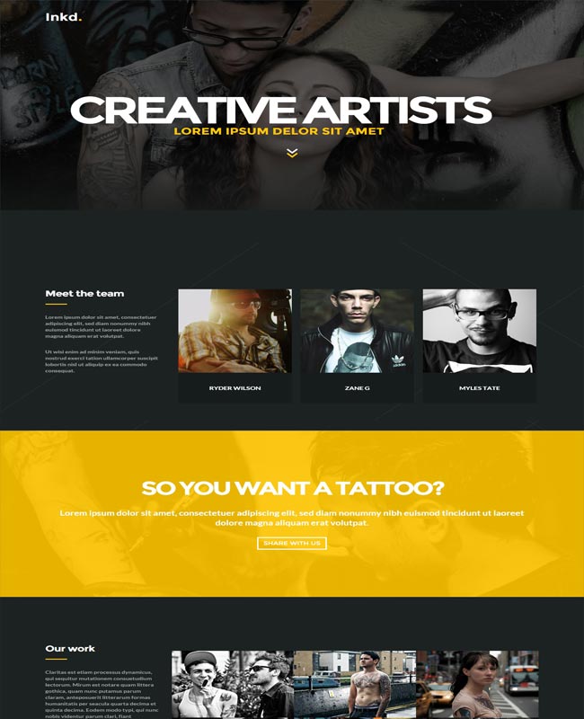 inkd tattoo studio thiet ke website dep