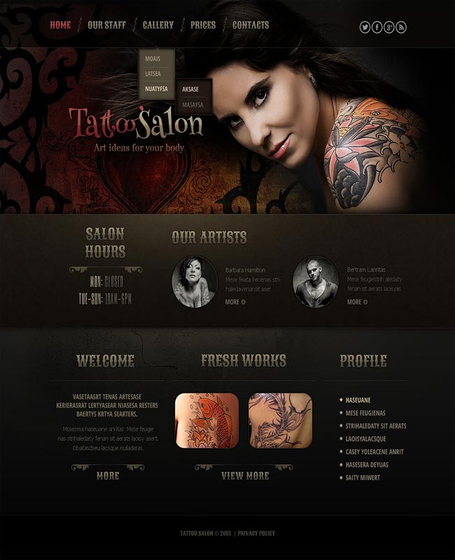 salontattoo thiet ke website dep