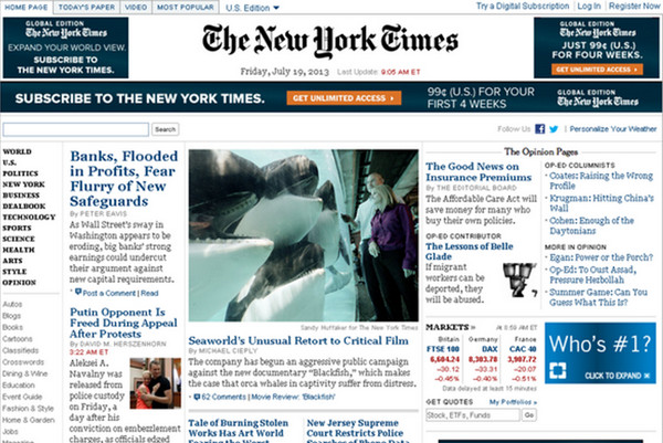 the new york times thiet ke web chuyen nghiep