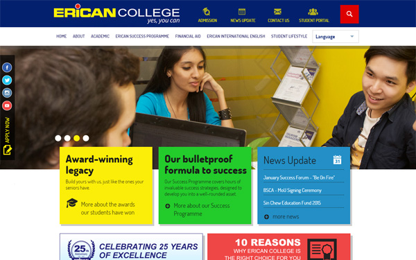 20 ericancollege thiet ke web dep