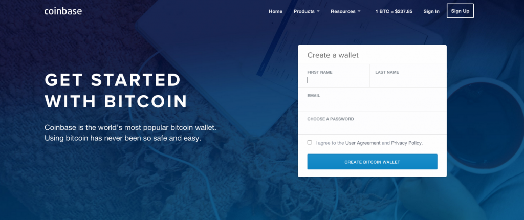 coinbase header trong thiet ke web