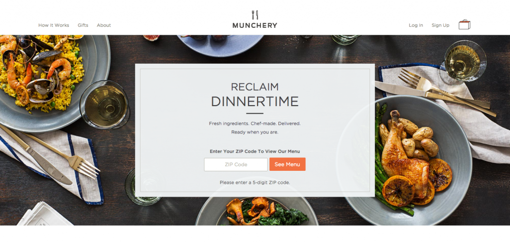 munchery header trong thiet ke web