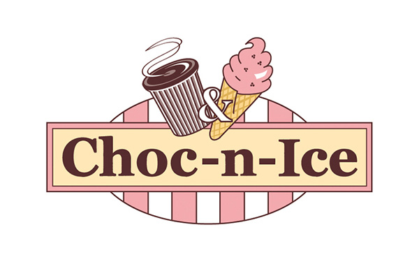 Choc-n-Ice Logo tutorial thiet ke logo