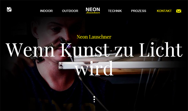 Neon Lauschner video background trong thiet ke web 
